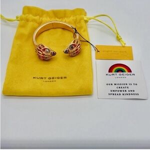 KURT GEIGER Eagle- Gold and Multicolor Embellished -Bracelet - NWT